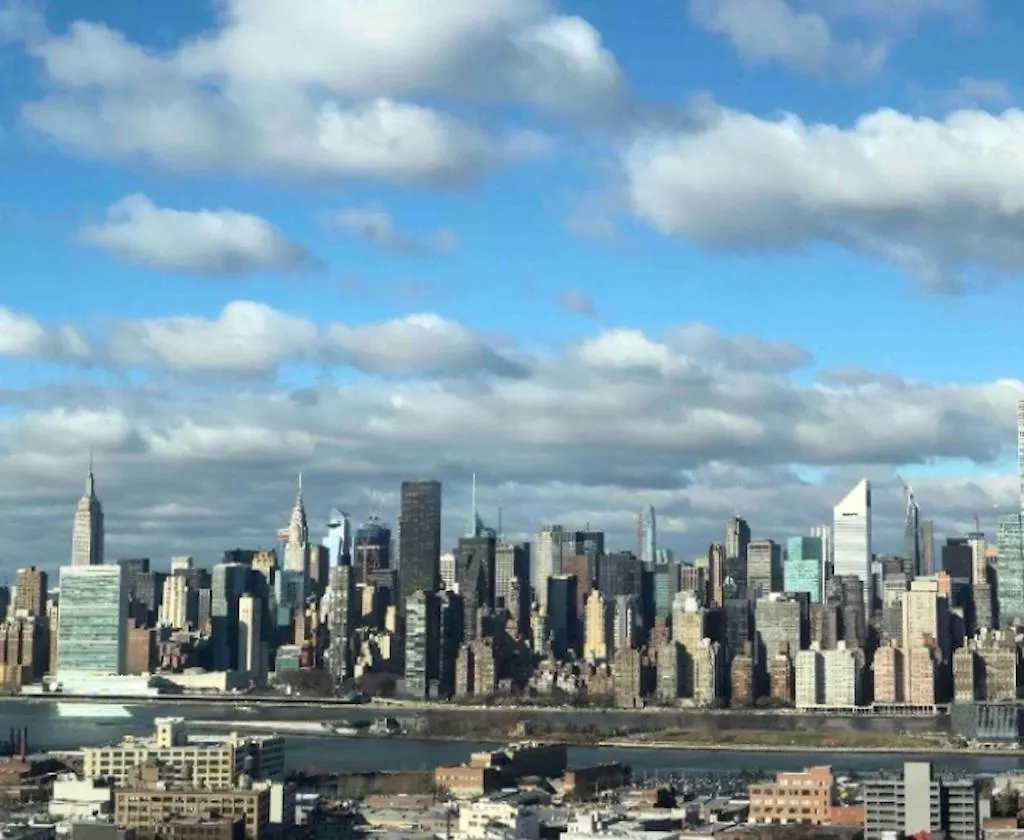 Beautiful Luxury Fantastic Manhattan Skyline View One Bedroom Apartment New York Amerikai Egyesült Államok